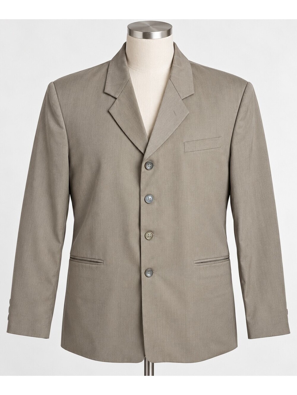 Men's Tan Khaki Blazer Sport Coat 4 Button Lined 24" PTP